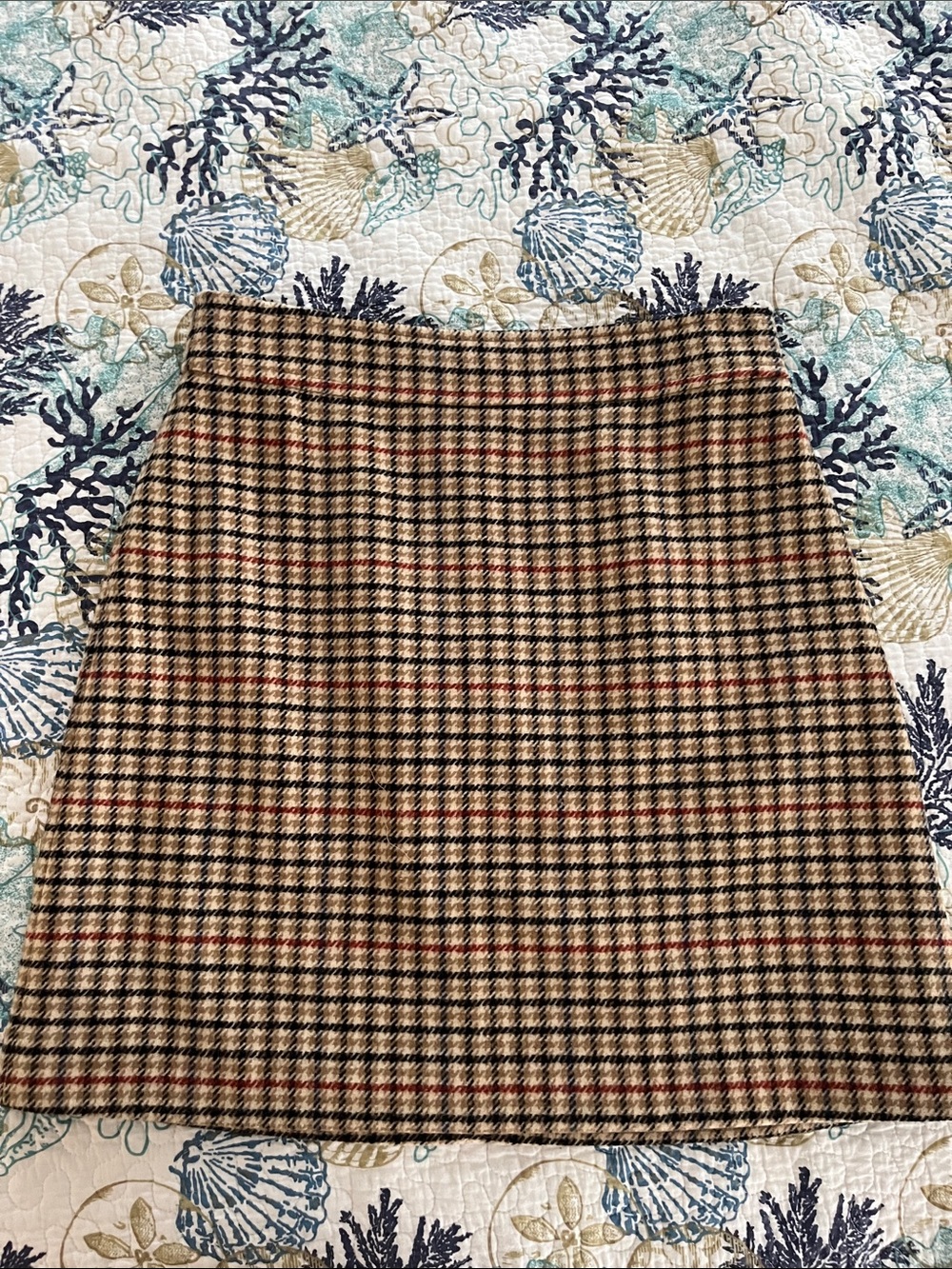 J Crew Plaid Wool Skirt Size 6
